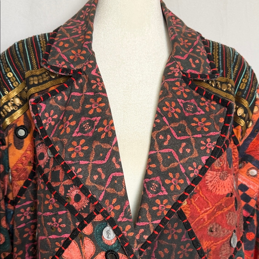 Soft Surroundings Multicolor Patchwork Blazer - image 3